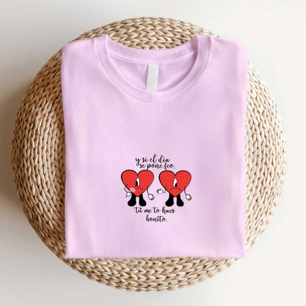 Bad Bunny Couple Heart Embroidered Sweatshirt, Me Fui de Vacaciones Lyrics, Un Verano Sin Ti Album