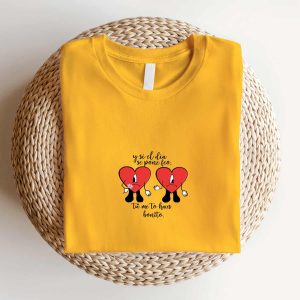 Bad Bunny Couple Heart Embroidered Sweatshirt Me Fui de Vacaciones Lyrics Un Verano Sin Ti Album