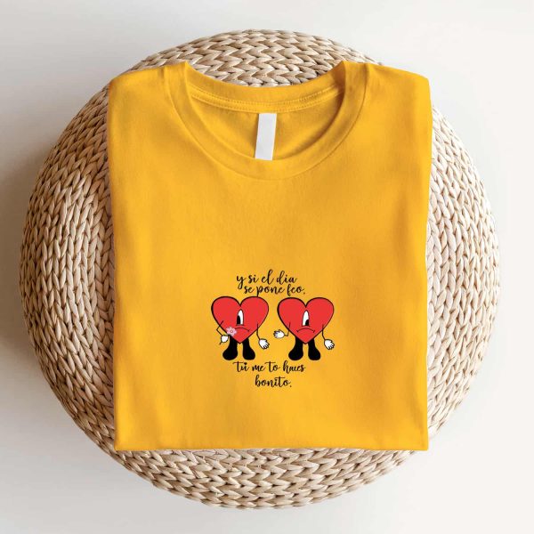 Bad Bunny Couple Heart Embroidered Sweatshirt, Me Fui de Vacaciones Lyrics, Un Verano Sin Ti Album