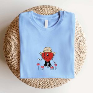 Bad Bunny Heart Embroidered Sweatshirt Un Verano Sin Ti Album Gifts for Bad Bunny Fans 4