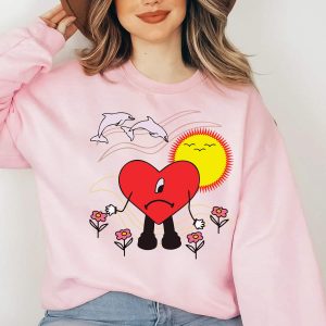 Bad Bunny Heart Shirt Un Verano Sin Ti Album Bad Bunny Graphic Tee 2
