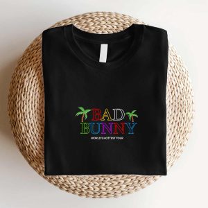 Bad Bunny Worlds Hottest Tour Embroidered Sweatshirt Un Verano Sin Ti Gifts for Bad Bunny Fans 2