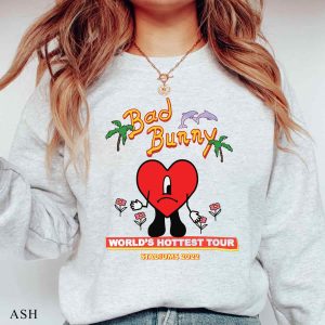 Bad Bunny World’s Hottest Tour Shirt, Bad Bunny Gifts for Her