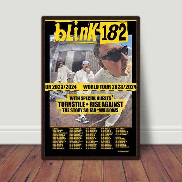 Blink-182 Tour 2023 Poster, Word Tour 2023 2024