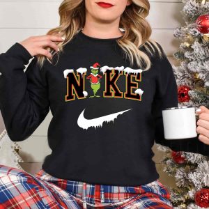 Nike Grinch Funny Christmas Sweatshirt For Men Womens Christmas Gifts 2022 for Her Xmas Gifts for Him 1