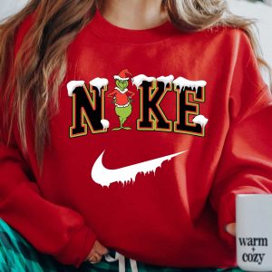 Nike Grinch Funny Christmas Sweatshirt For Men Womens Christmas Gifts 2022 for Her Xmas Gifts for Him