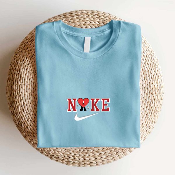 Nike Heart Bad Bunny Embroidered Sweatshirt, Un Verano Sin Ti, Gifts for Bad Bunny Fans
