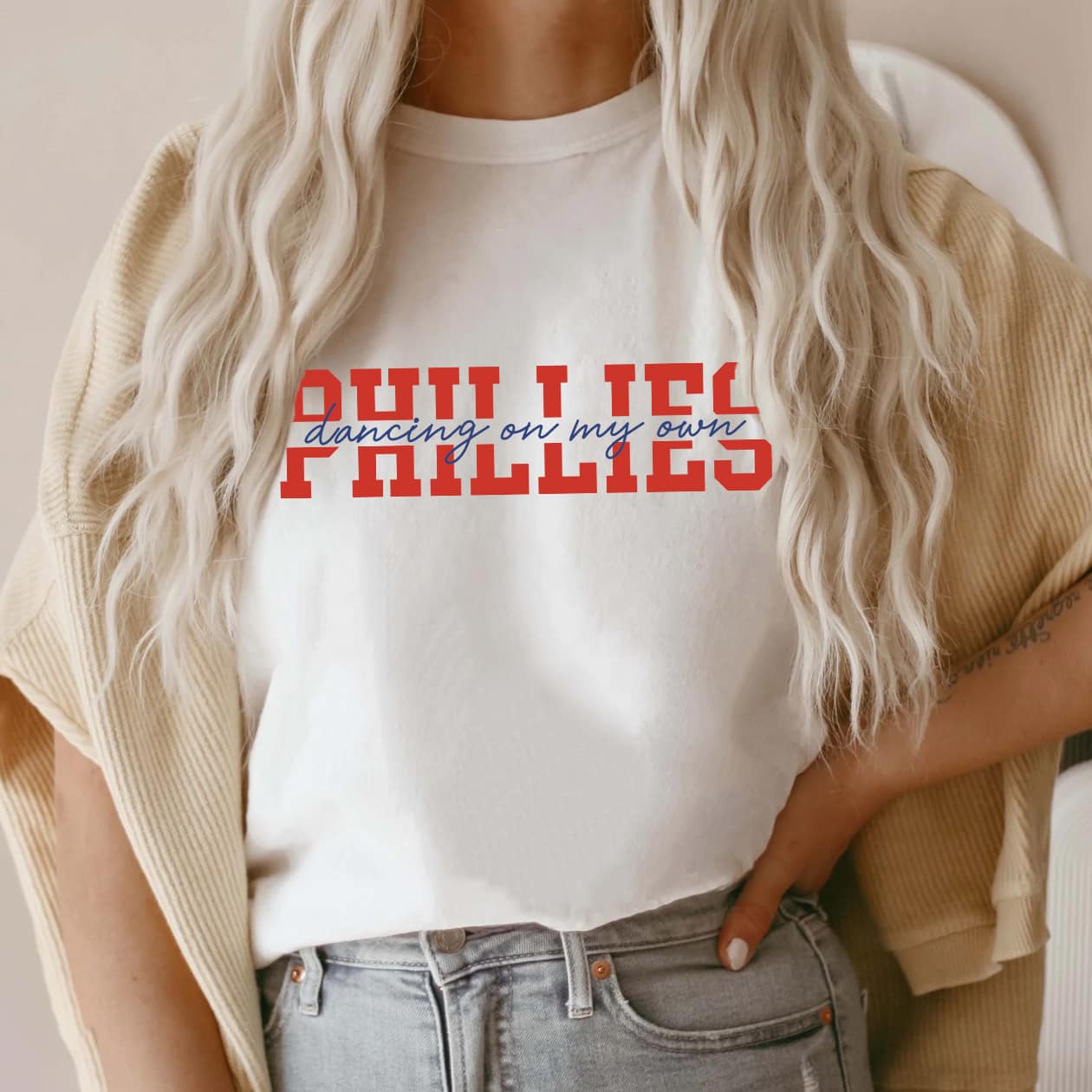 Phillies Dancing On My Own Sweatshirt, Light Blue Phillies Shirt, Gifts for  Phillies Fans - Happy Place for Music Lovers