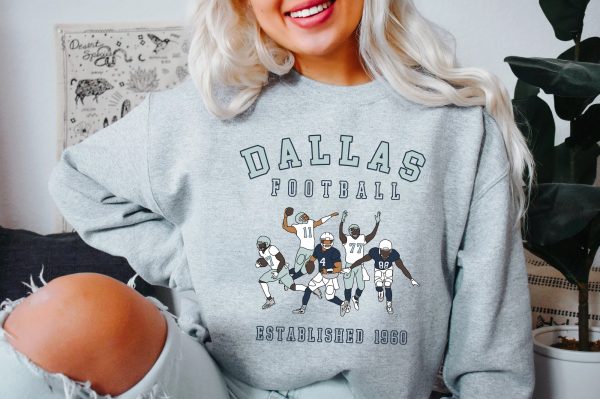 Retro Dallas Cowboy Football Players Sweatshirt