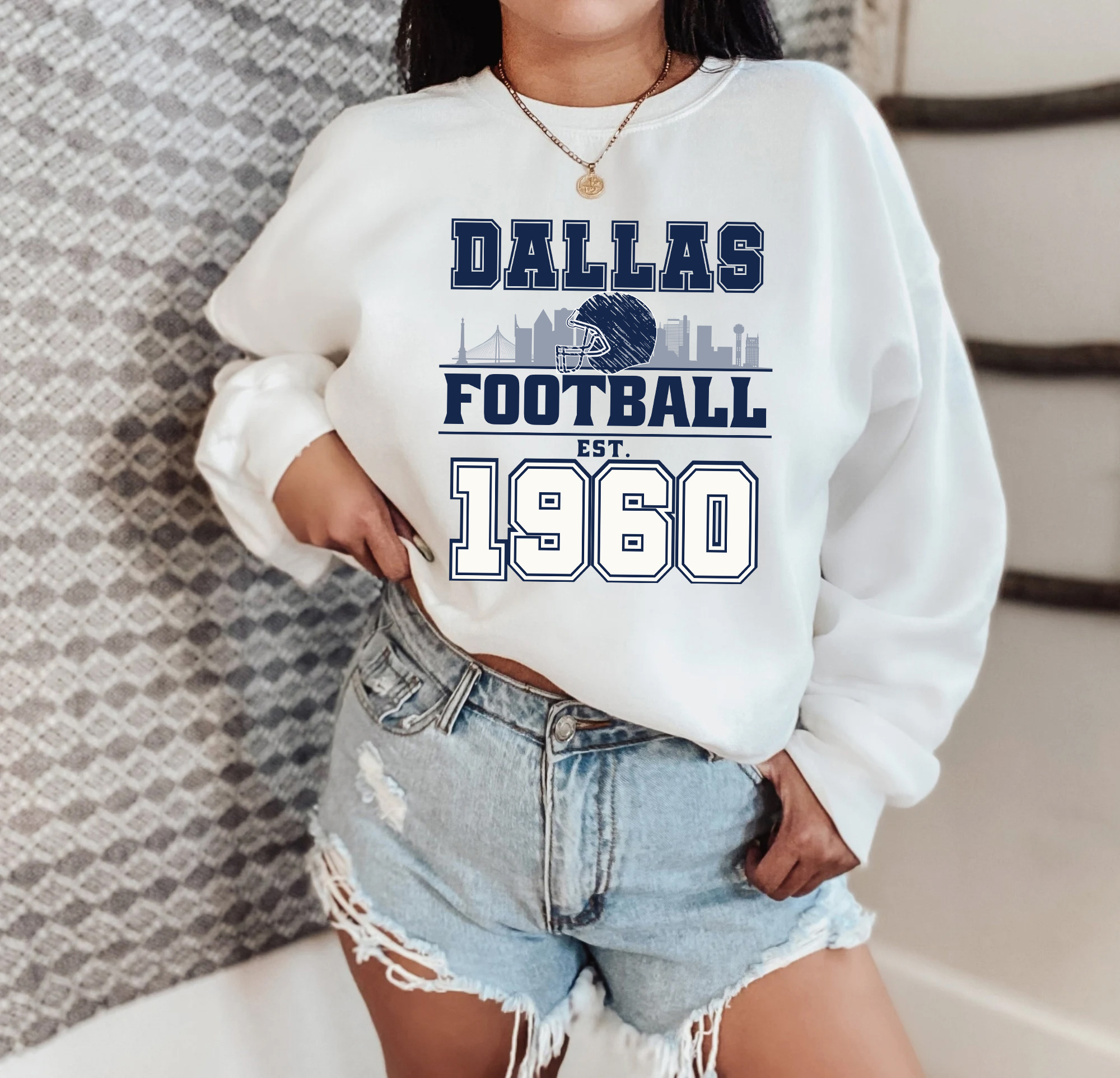 Vintage Dallas Cowboys Football Sweatshirt, Retro NFL - Happy Place for  Music Lovers
