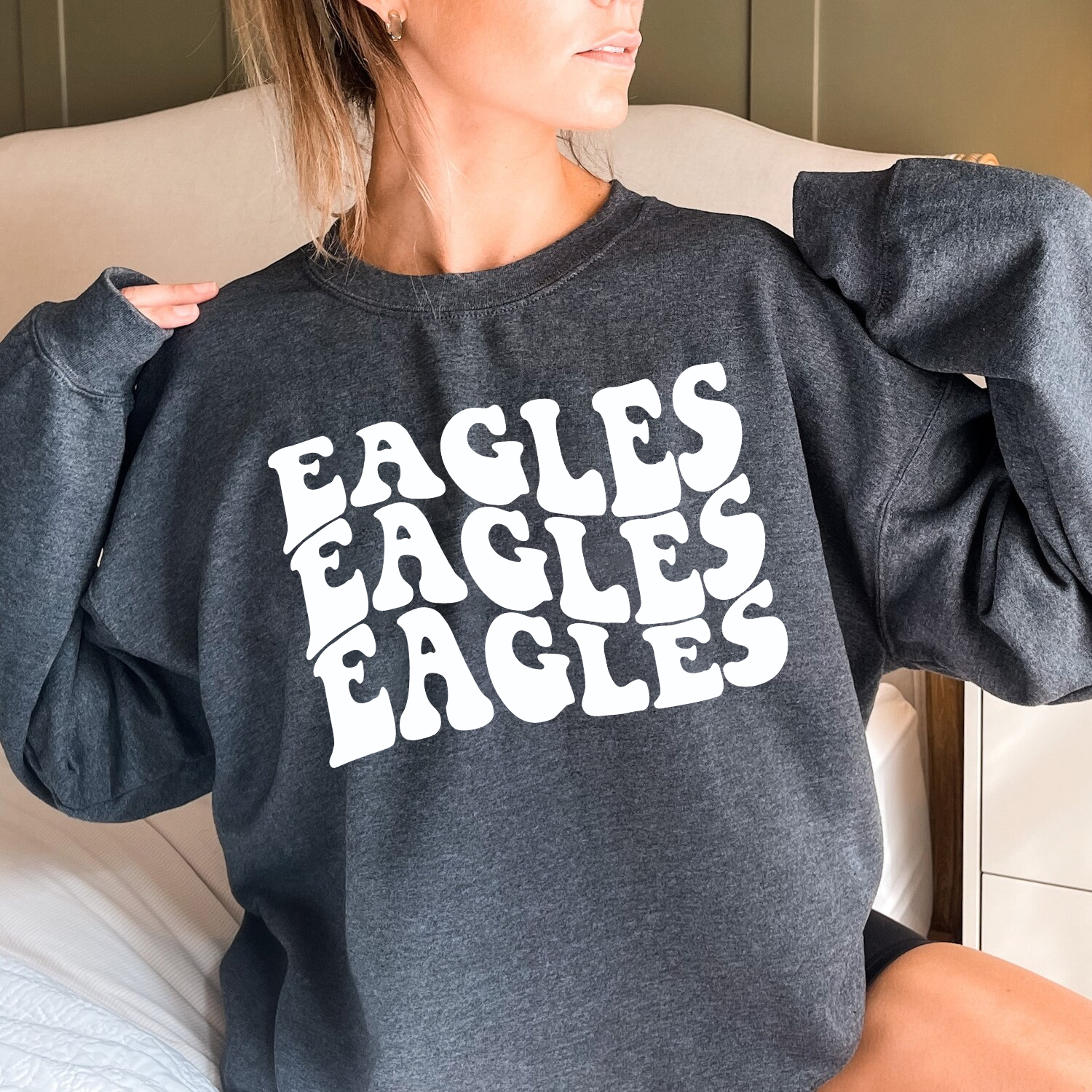 Women's Eagles Shirt, Gifts For Eagles Fans - Happy Place for