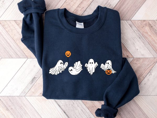Halloween Cute Ghost Sweatshirt, Spooky Season, Fall Shirts