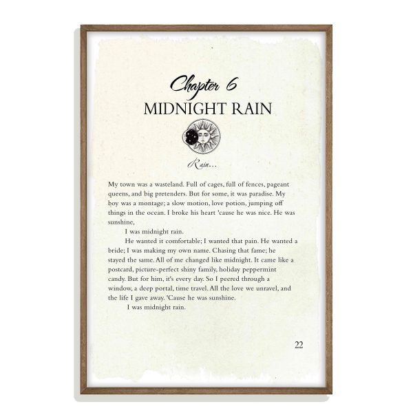 Taylor Swift Midnight Rain Song Poster, Midnights Poster, Gifts for Taylor Swift Lovers