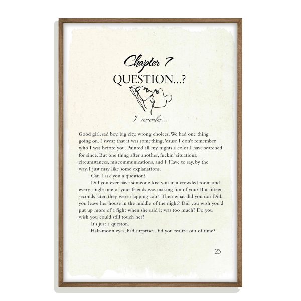 Taylor Swift Question Song Poster, Midnights Poster, Gift Ideas for Taylor Swift Fans