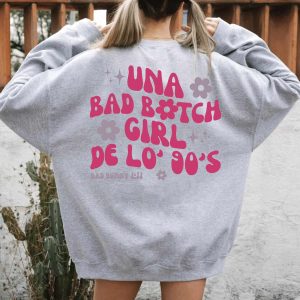 Una Bad Bitch Girl De Lo 90 Shirt La Corriente Bad Bunny Gifts for Her 3