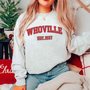 Whoville Sweatshirt Vintage Grinch Christmas Shirt Christmas Gift Ideas 3
