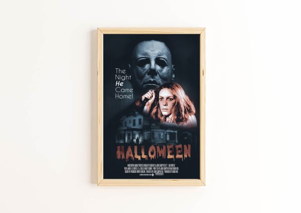 Michael Myers The Night He Came Home Poster, Vintage Halloween Horror Movie