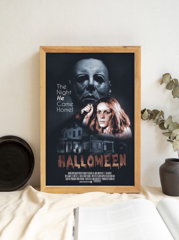 Michael Myers The Night He Came Home Poster, Vintage Halloween Horror Movie