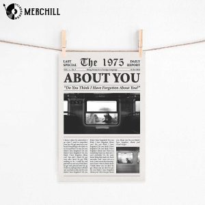About You Lyrics The 1975 Retro Newspaper Poster Gifts for The 1975 Fans