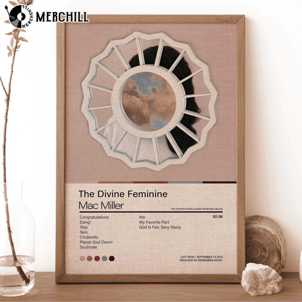 Alternative Minimalist Music Album Poster - The Divine Feminine by Mac  Miller 2016