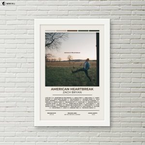 American HeartBreak Poster Zach Bryan Album Cover 3