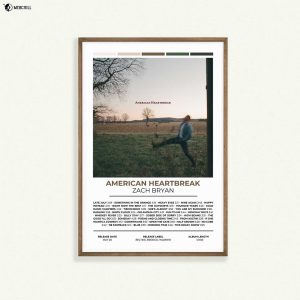 American HeartBreak Poster Zach Bryan Album Cover