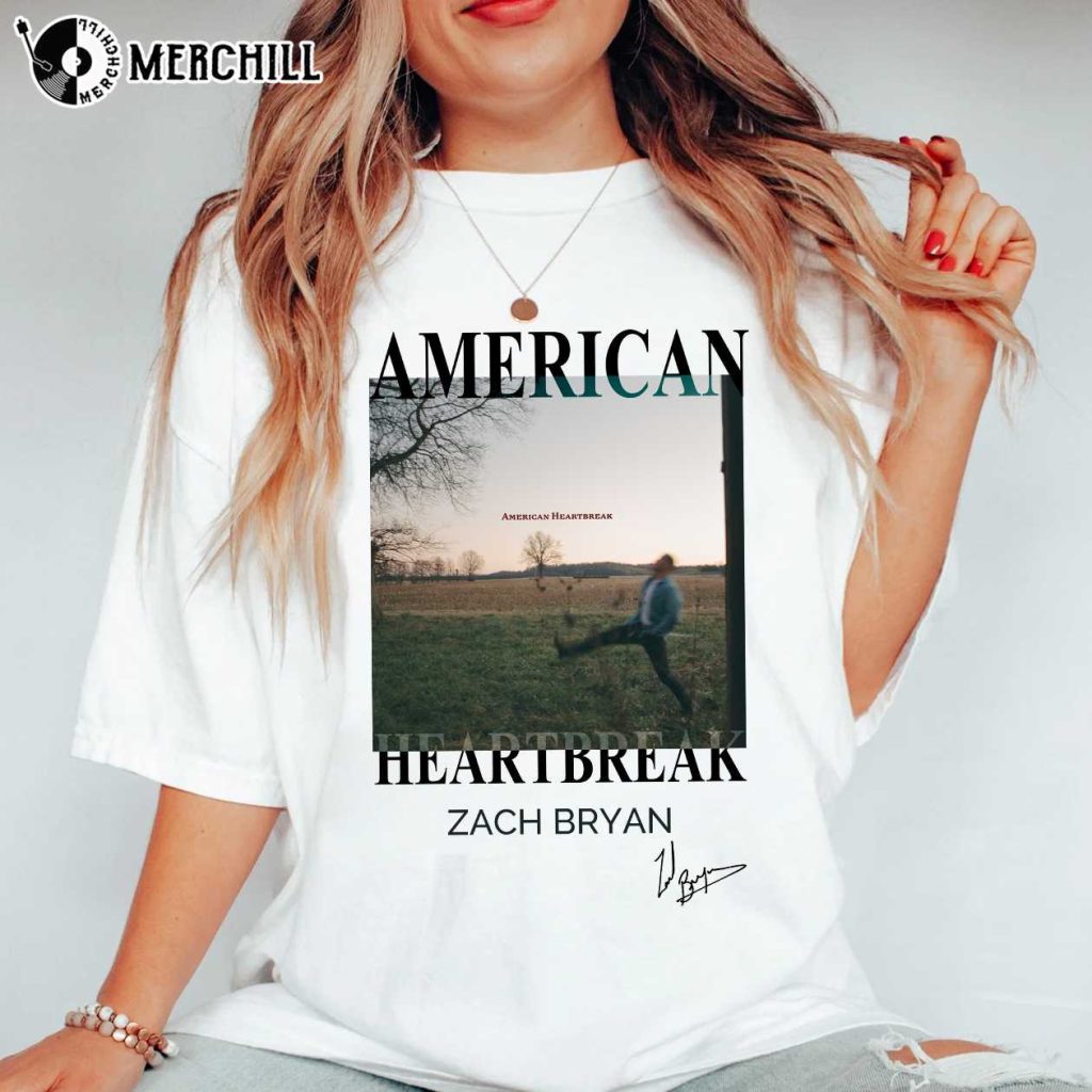 Zach Bryan American Heartbreak Album Cover Shirt Gift For Fans of Zach ...