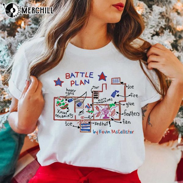 Battle Plan by Kevin Mccallister Shirt, Home Alone Christmas Shirt, Funny Christmas Gifts