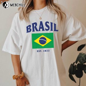 Brasil Est. 1822 Brazil Shirt Womens Gift for Fans 3