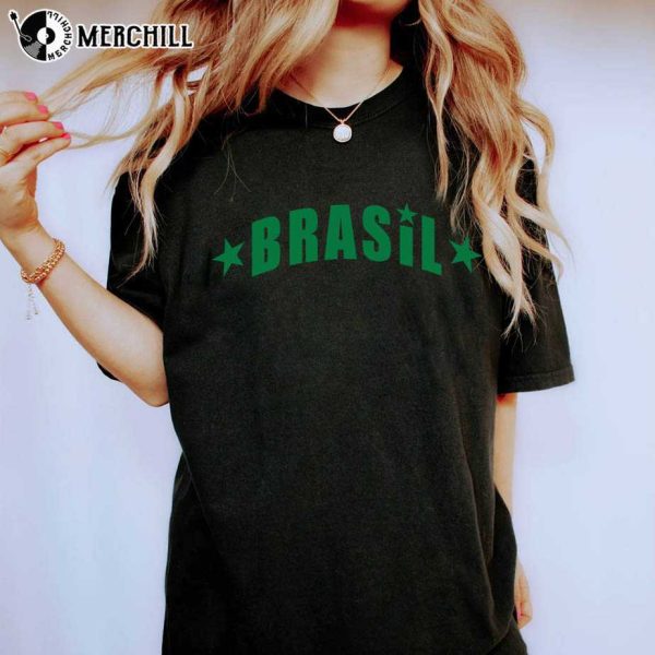 Brasil T Shirt Brazil Shirt Women’s Gift for Soccer Fans