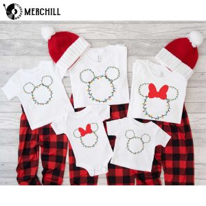 Christmas Tshirts for Family Mickey and Minnie Christmas Shirts