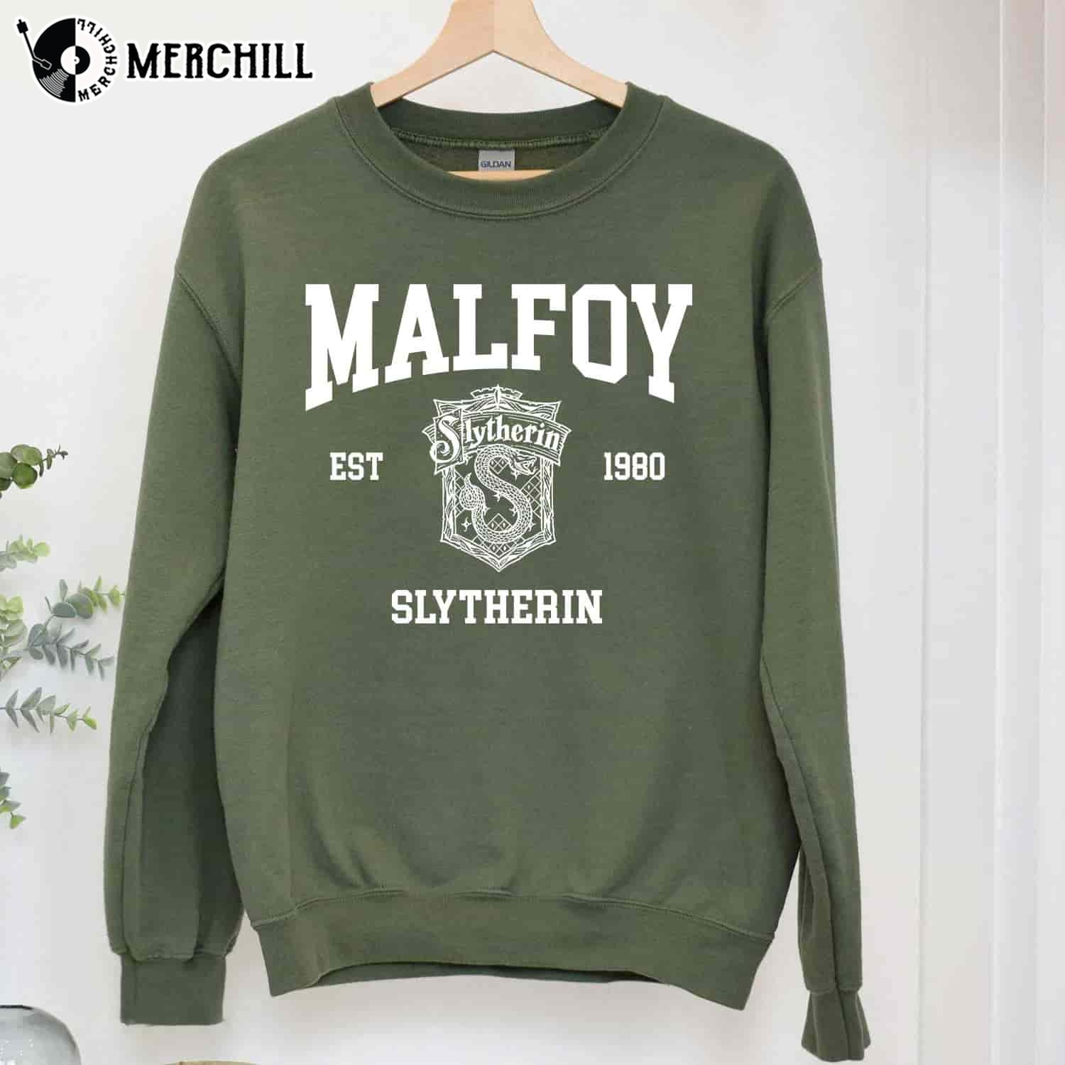 Draco Malfoy Sweatshirt Harry Potter Slytherin Shirt Slytherin Gifts Happy Place for Music Lovers