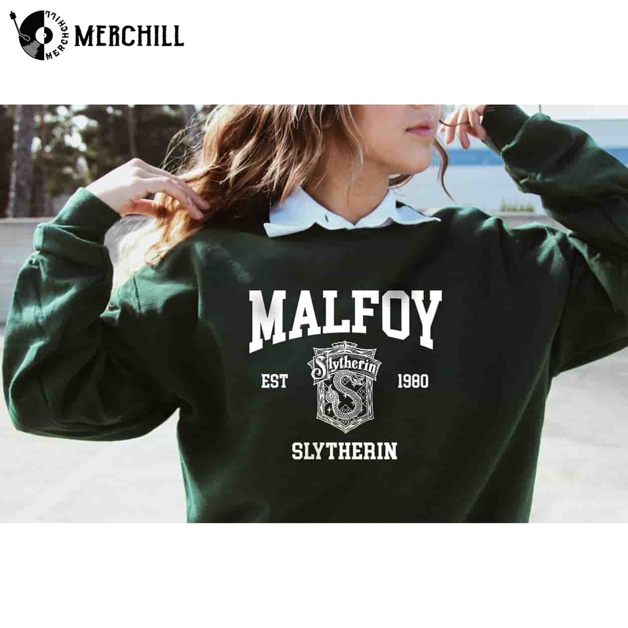 Draco Malfoy Sweatshirt Harry Potter Slytherin Shirt Slytherin Gifts -  Happy Place for Music Lovers
