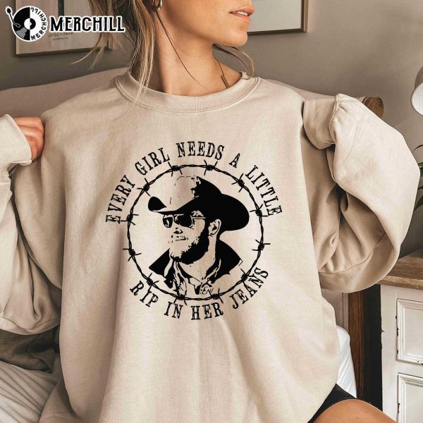 Every Girl Needs A Little Rip In Her Jeans Yellowstone T Shirts Rip Gifts for Yellowstone Fans