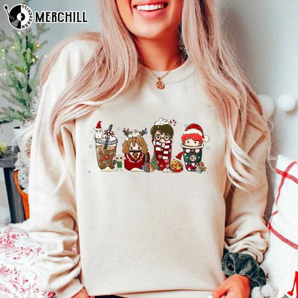Harry Potter Christmas Sweater, Harry Potter Christmas Coffee Sweatshirt, Wizard Coffee