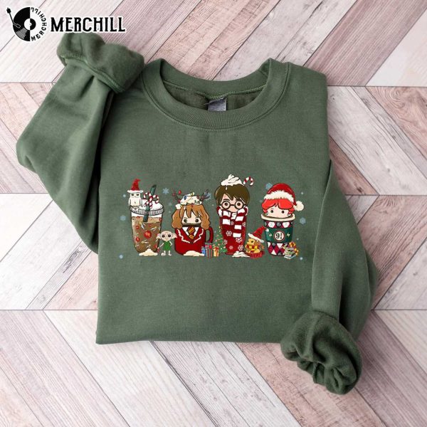 Harry Potter Christmas Sweater, Harry Potter Christmas Coffee Sweatshirt, Wizard Coffee