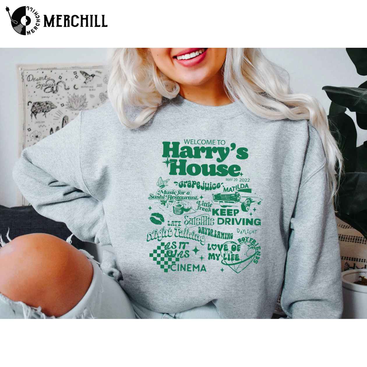 Love On Tour 2022 Merch Harry Styles Harry's House Sweatshirt