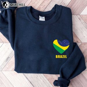 Heart Shape Brazil Flag Shirt Brasil Gift Ideas
