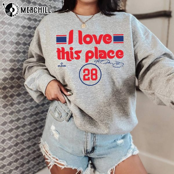 I Love This Place Shirt, Alec Bohm Shirt, Phillies Gifts for Her