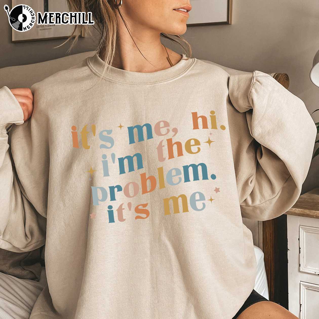 It's Me Hi I'm the Problem It's Me Taylor Swift Midnights Sweatshirt Gifts  for Swifties - Happy Place for Music Lovers