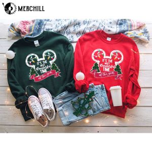 Its The Most Wonderful Time Of The Year Sweatshirt Mickey Mouse Christmas Shirt Gifts for Disney Lovers