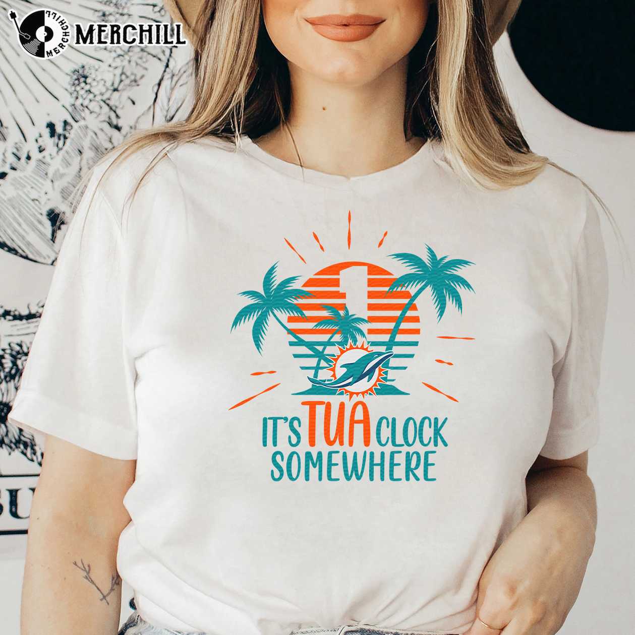 It's Tua Clock Somewhere Funny Miami Dolphins Shirts Miami