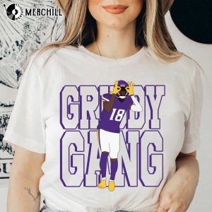 Justin Jefferson Griddy Shirt Womens Vikings Shirt Minnesota Vikings Gift 3