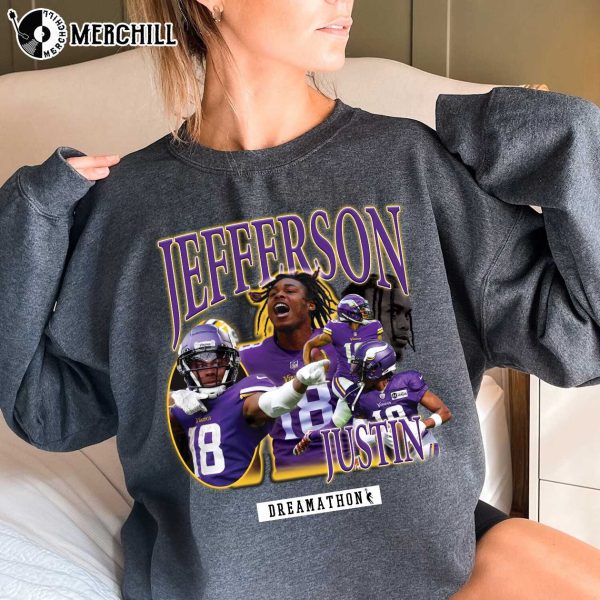 Justin Jefferson Shirt Minnesota Vikings T Shirt Gifts for Vikings Fans