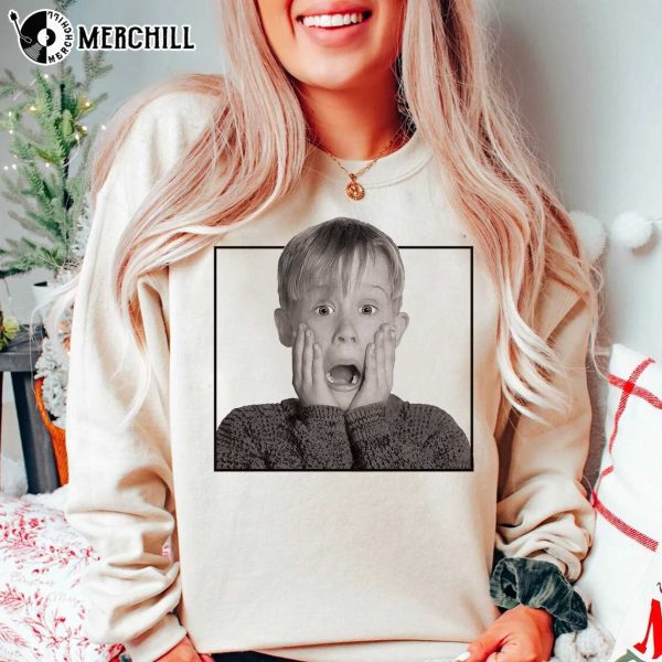 Kevin Home Alone Face Shirt, Home Alone Christmas Shirt, Presents for 8 Year Olds