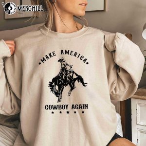 Make Amerrica Cowboy Again T Shirt Western Graphic Tee