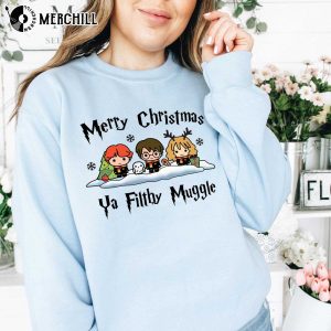 Merry Christmas Ya Filthy Muggle Sweater Harry Potter Christmas Shirt Gifts for Harry Potter Lovers 2