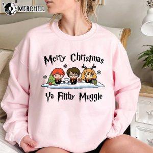 Merry Christmas Ya Filthy Muggle Sweater Harry Potter Christmas Shirt Gifts for Harry Potter Lovers 3