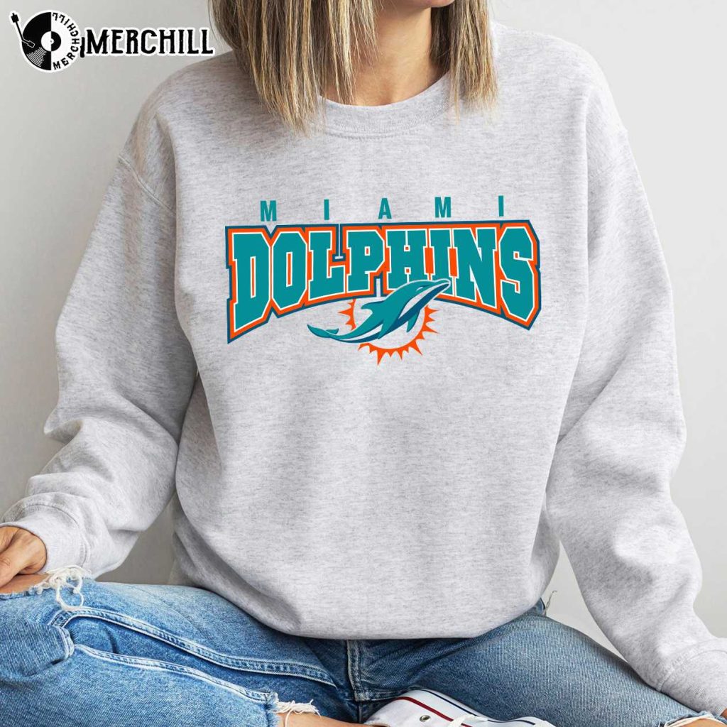 Miami Dolphins Womens Sweatshirt Miami Dolphins Fan Gifts Happy Place for Music Lovers