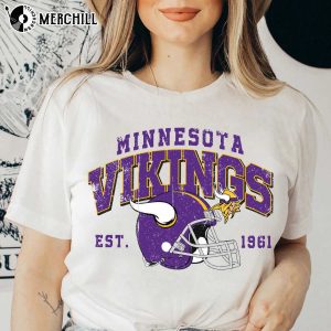 Minnesota Vikings Hooded Sweatshirt Est. 1961 Vikings Football Gifts 3